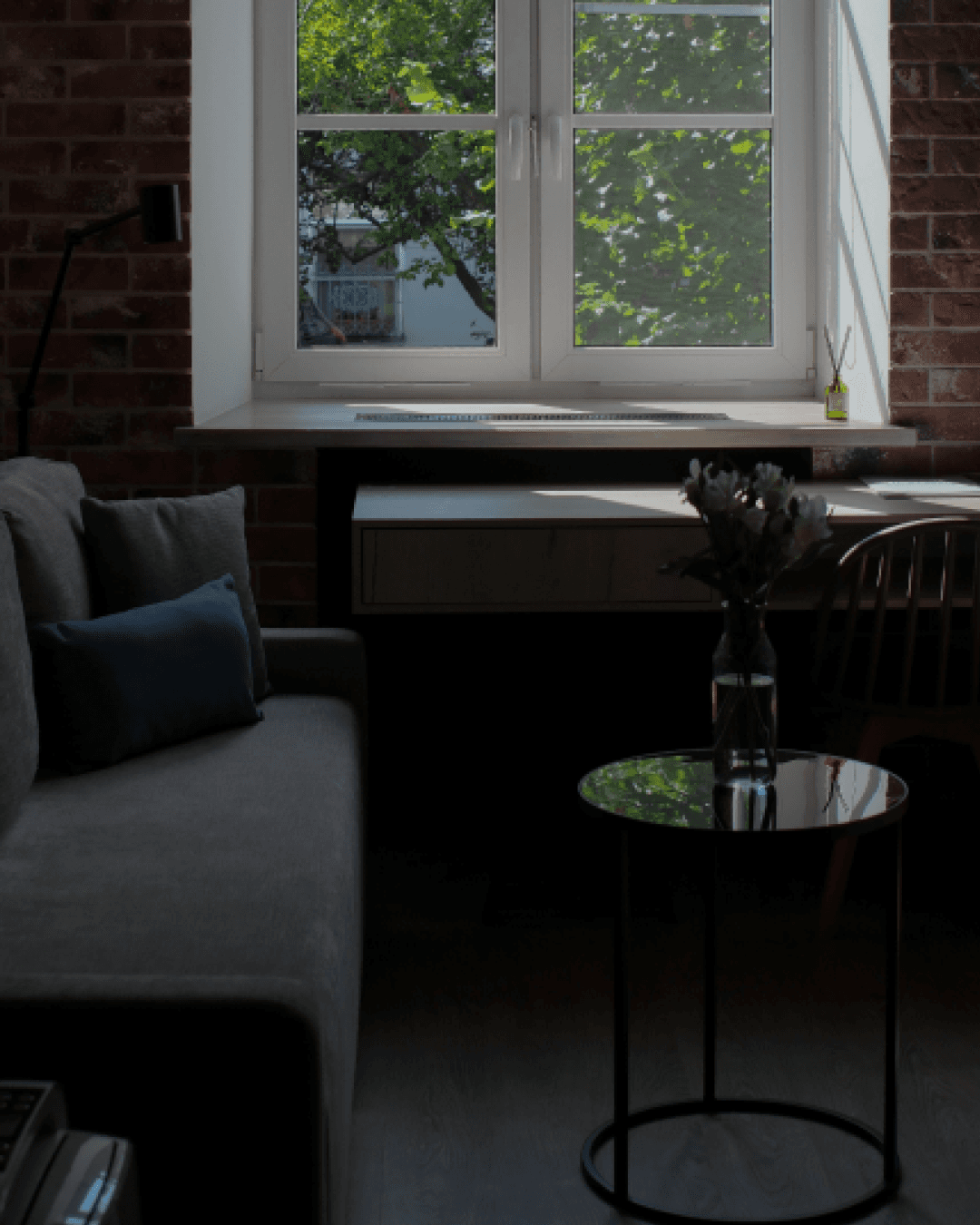 living room dark