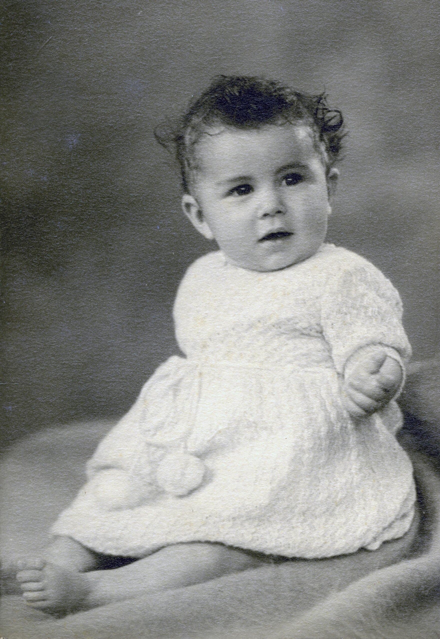 sitting baby old photo