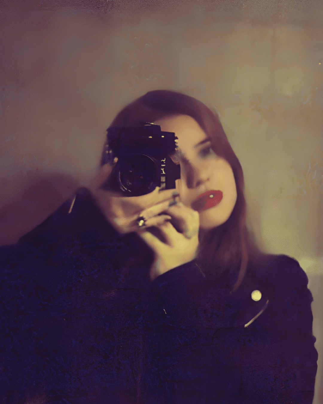 portrait woman grainy denoised portrait woman grainy denoised